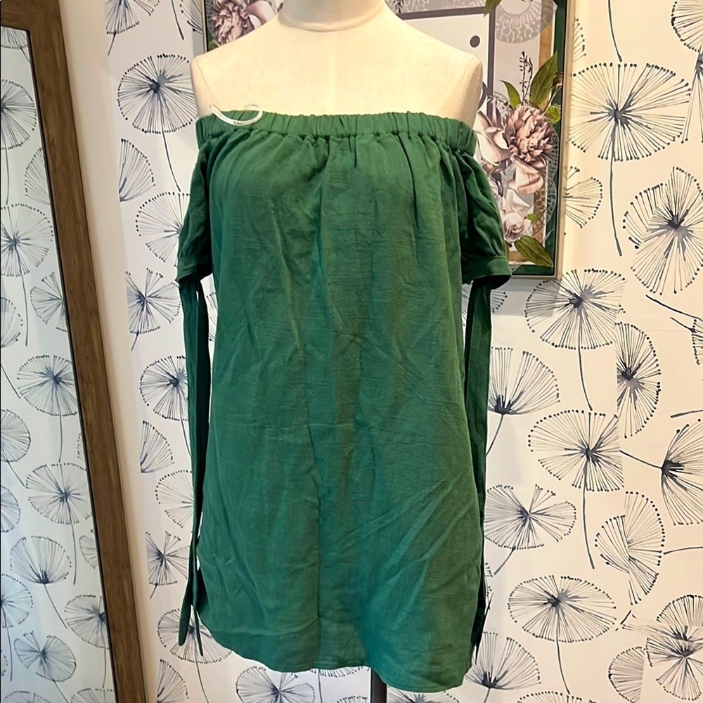 Lulus S Green Off-Shoulder Dress